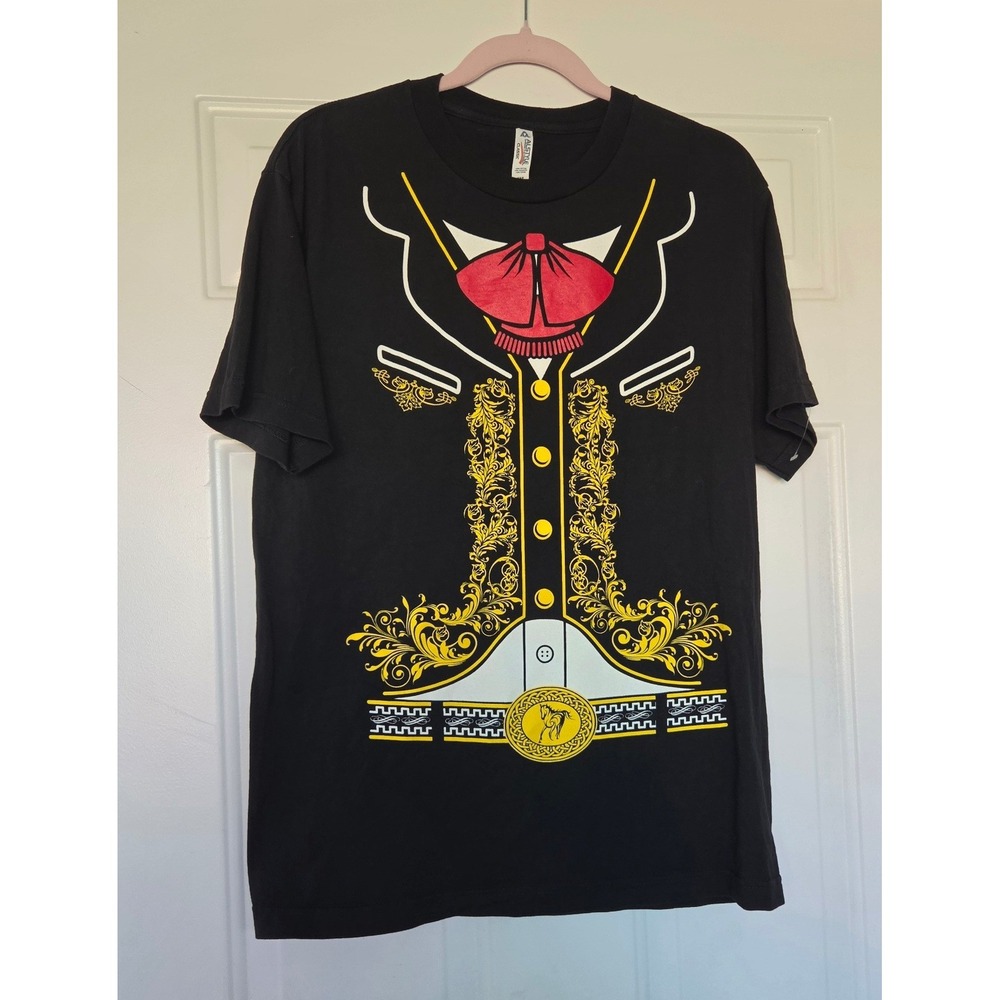 Alstyle Mens Mariachi Tuxedo Graphic T-Shirt Black Size M Costume Tee